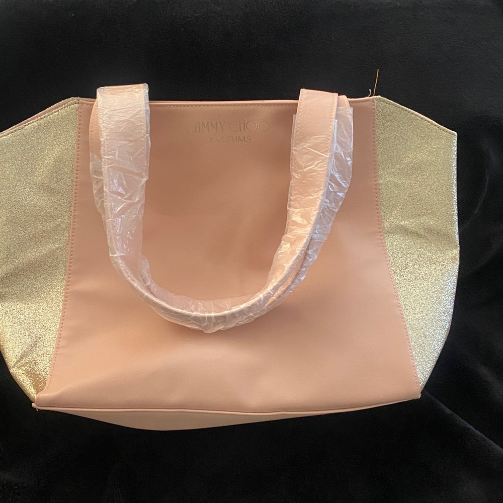 Jimmy Choo Blush and Gold Handbag